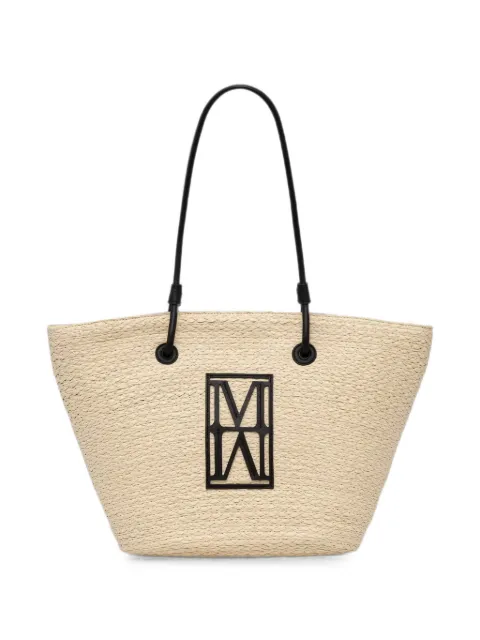 Marc O'Polo large logo-patch woven tote bag