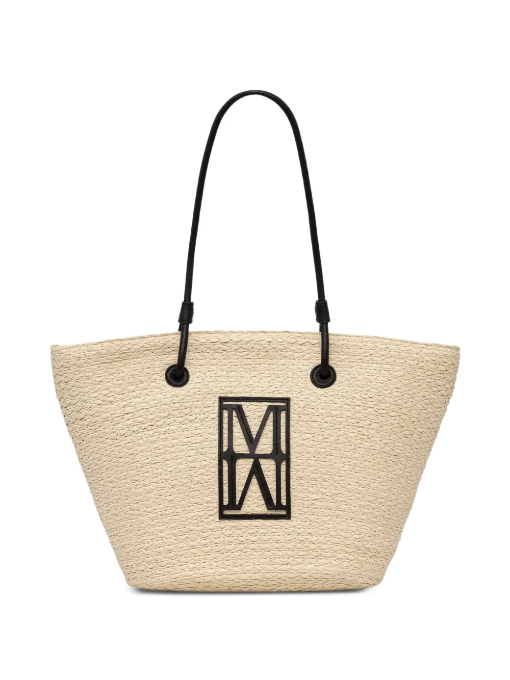 Marc O'Polo large logo-patch woven tote bag - Nude