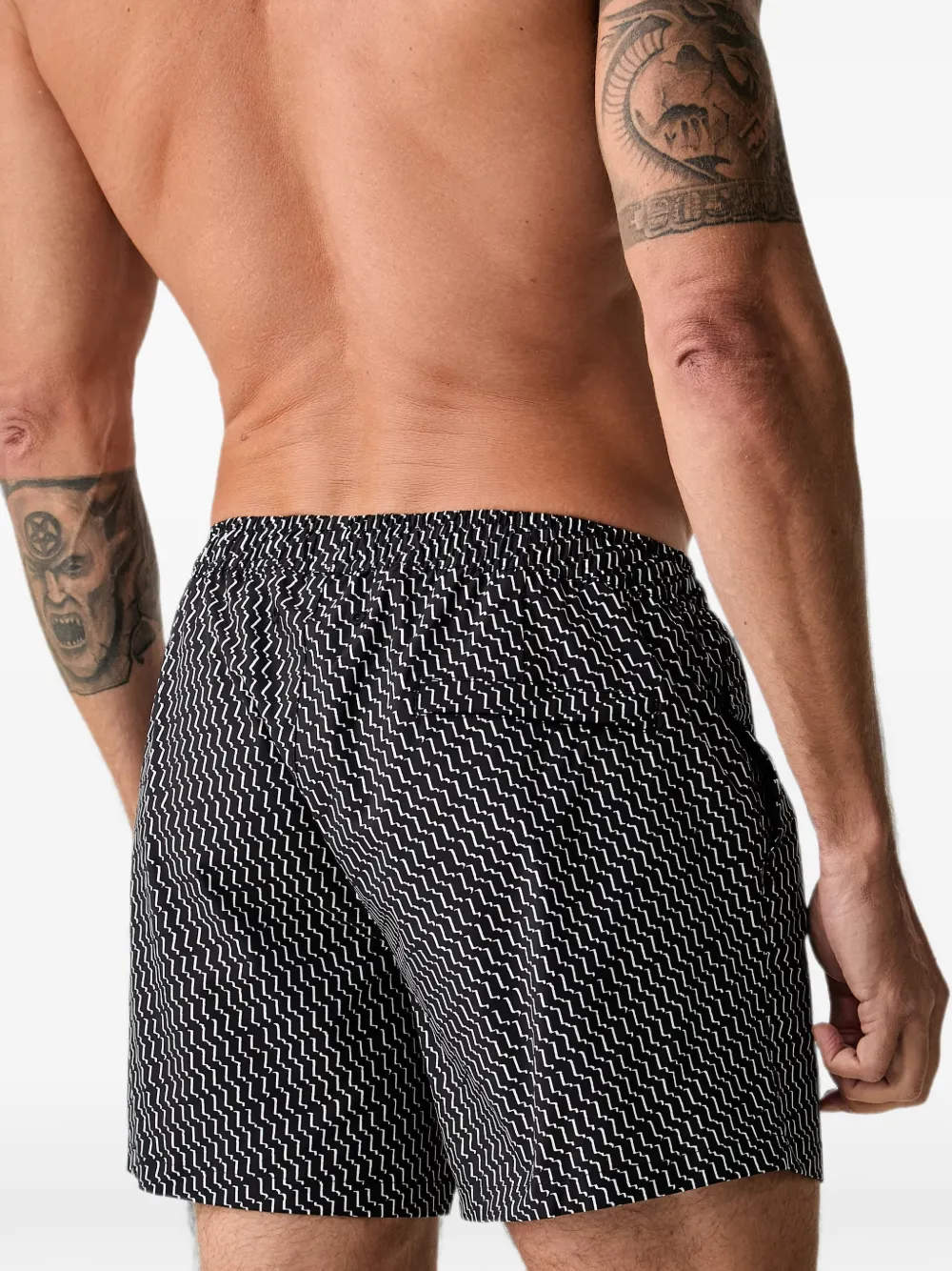 Marc O'Polo Zwembroek met geometrische print Zwart