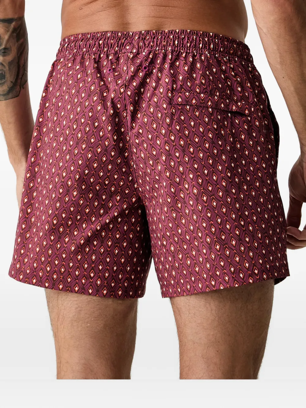 Marc O'Polo Zwembroek met geometrische print Rood