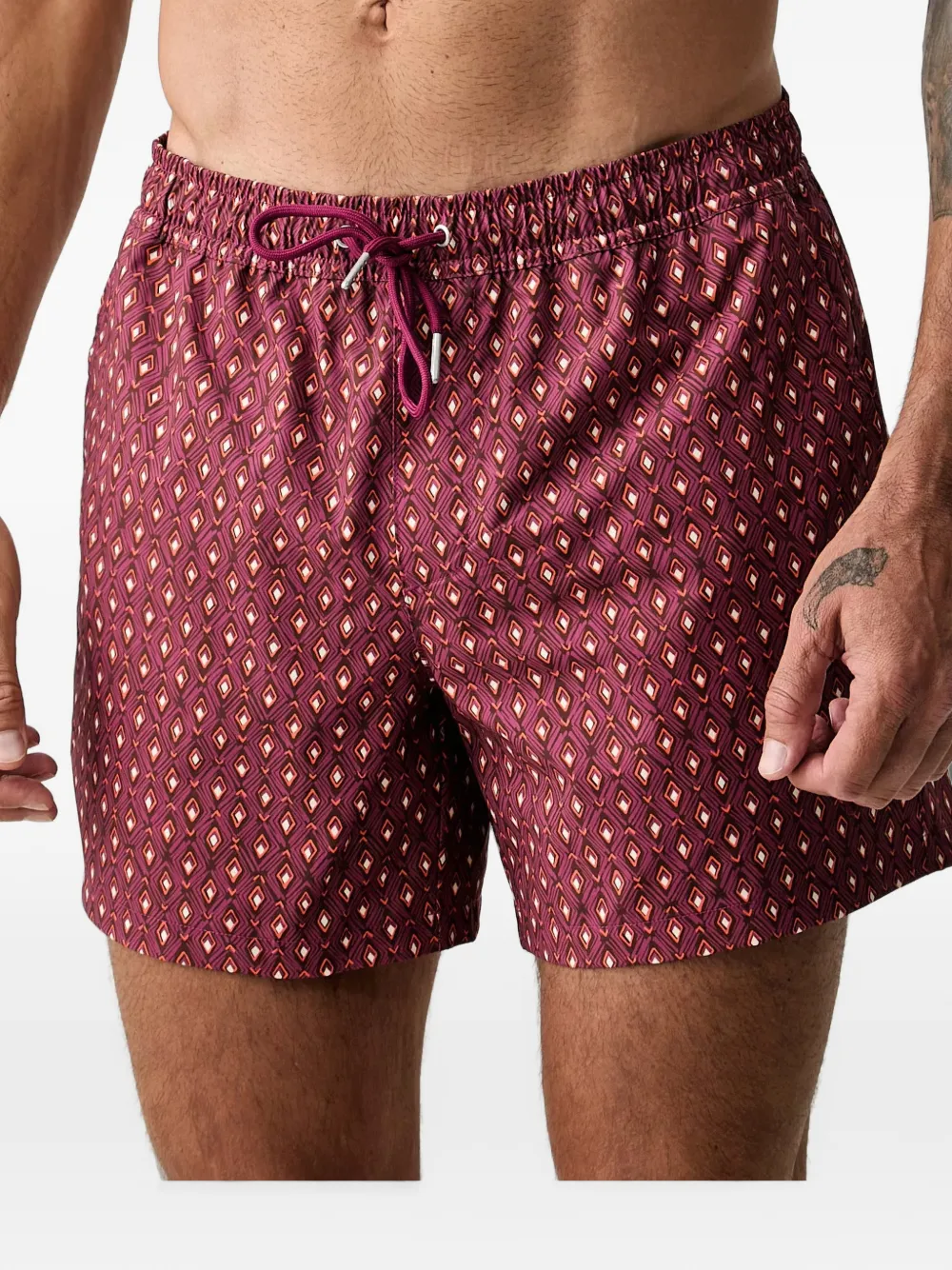 Marc O'Polo Zwembroek met geometrische print Rood