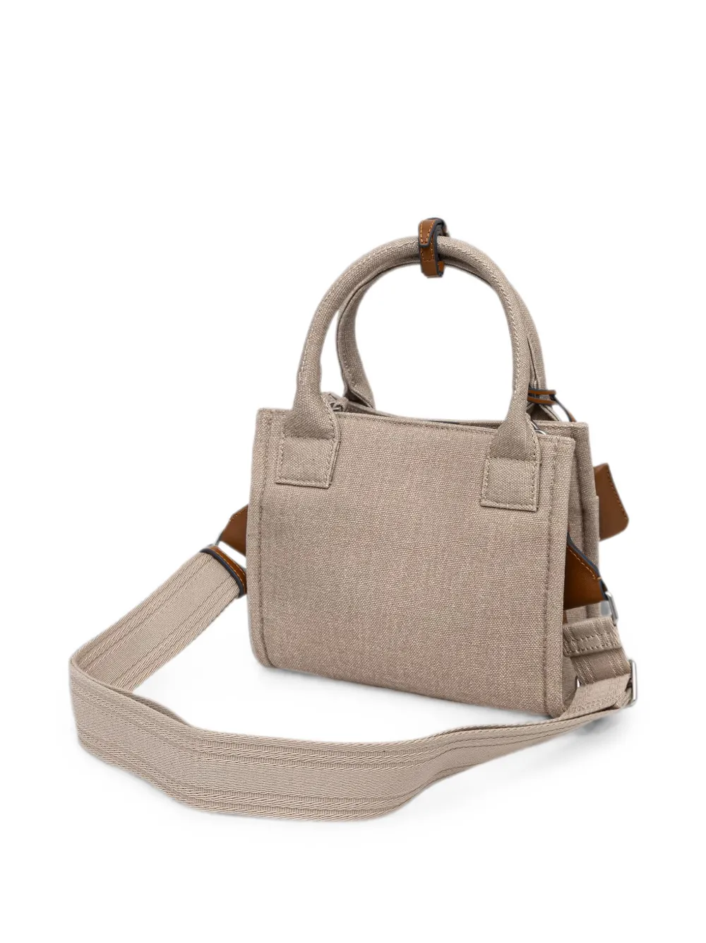 Marc O'Polo Kleine canvas shopper met geborduurd logo Beige
