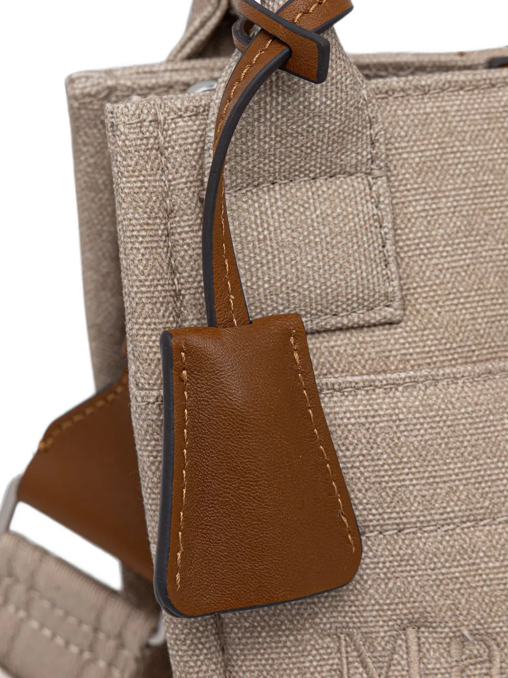 Marc O'Polo Kleine canvas shopper met geborduurd logo Beige