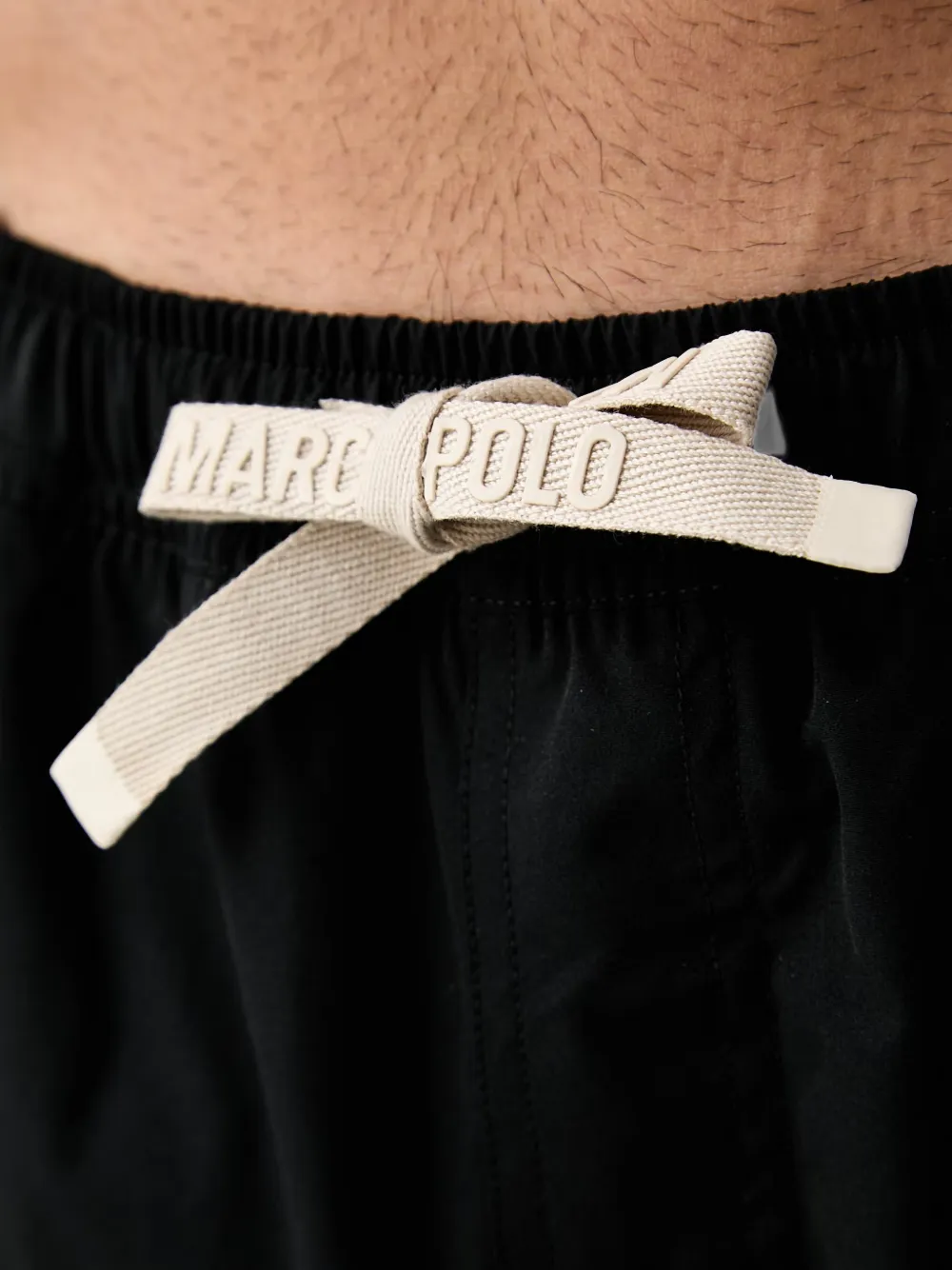 Marc O'Polo Zwembroek met logoprint Zwart