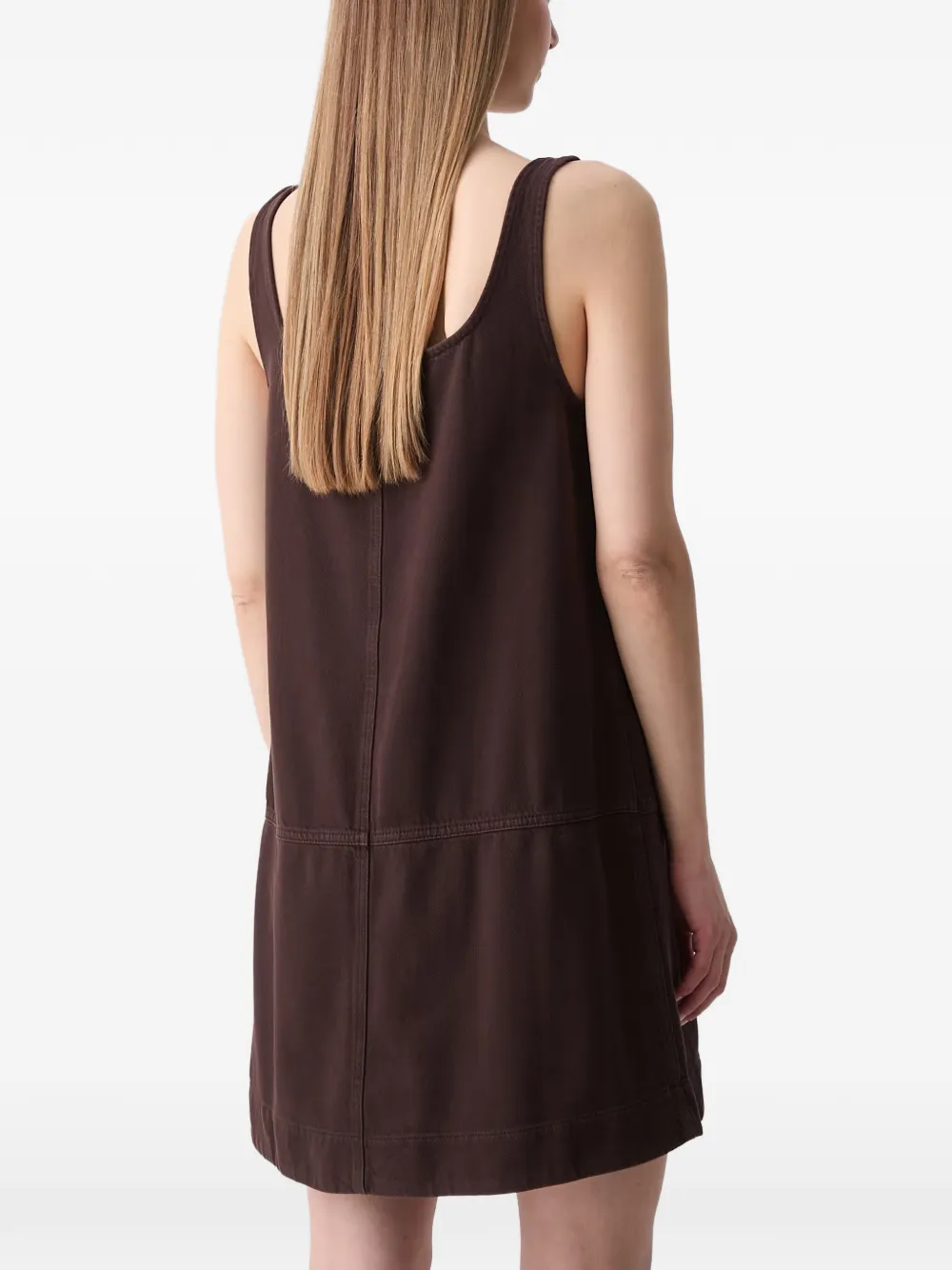 Marc O'Polo Mini-jurk met vierkante hals Bruin
