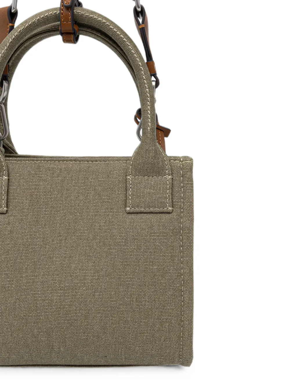 Marc O'Polo Kleine shopper met geborduurd logo Groen