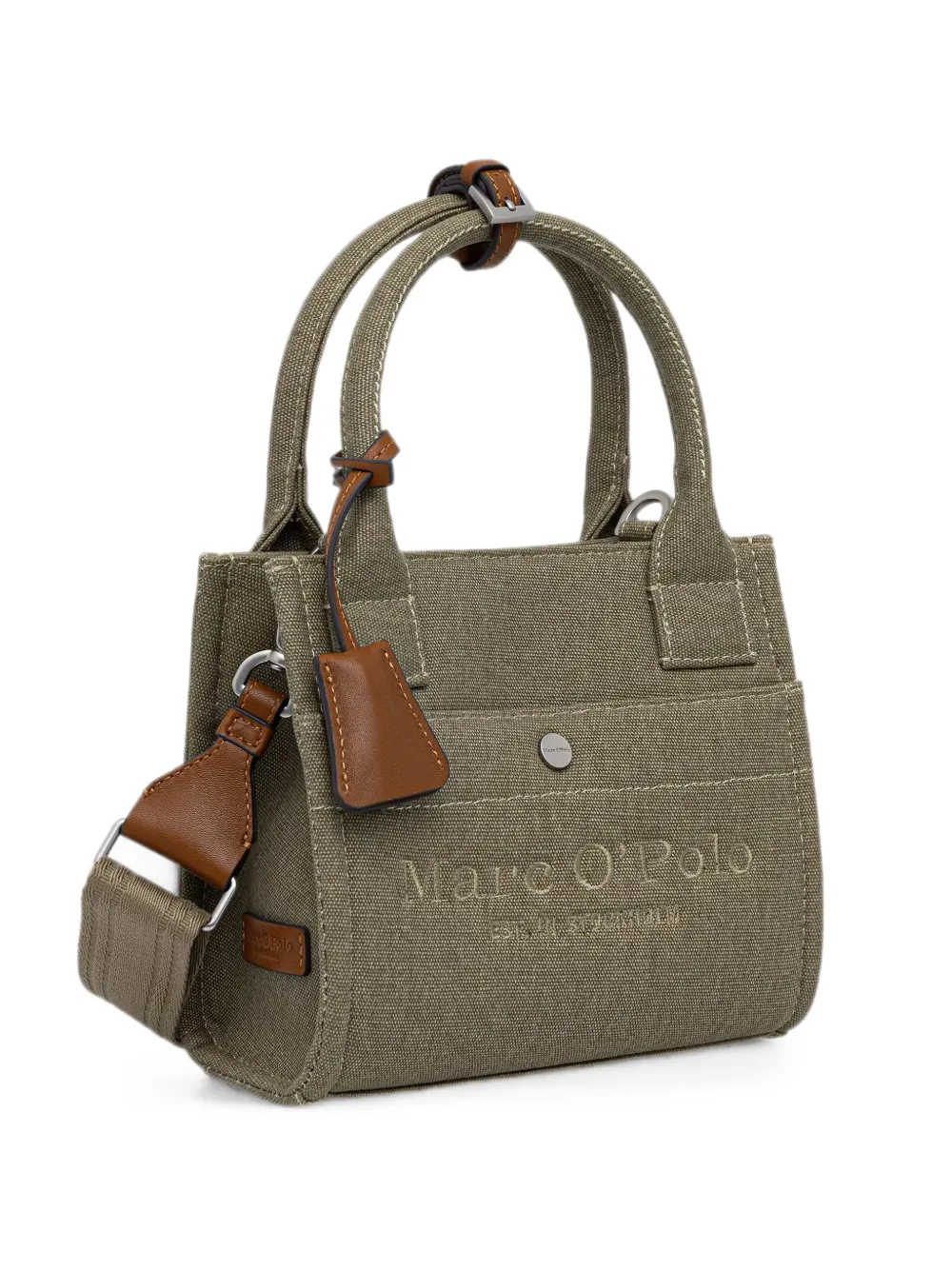 Marc O'Polo small logo-embroidery tote bag - Verde