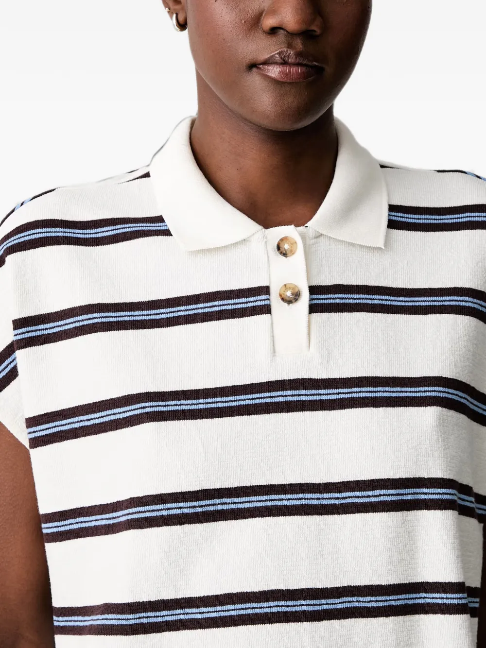 Marc O'Polo Gestreept poloshirt Beige