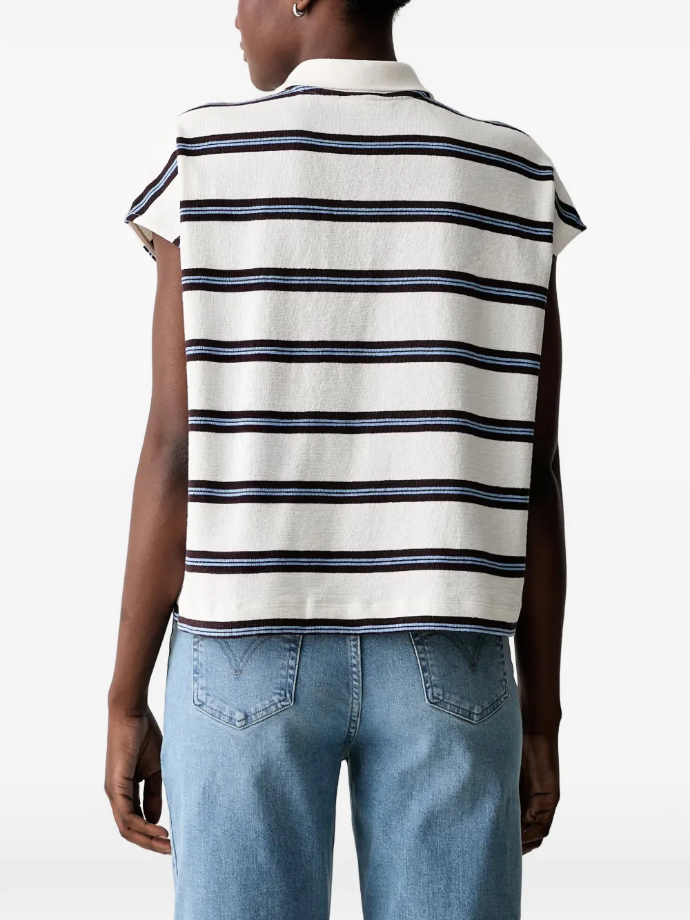 Marc O'Polo Gestreept poloshirt Beige