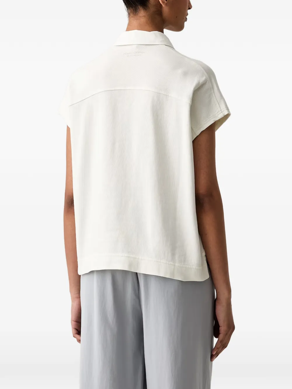 Marc O'Polo button-fastening short-sleeve polo shirt Wit