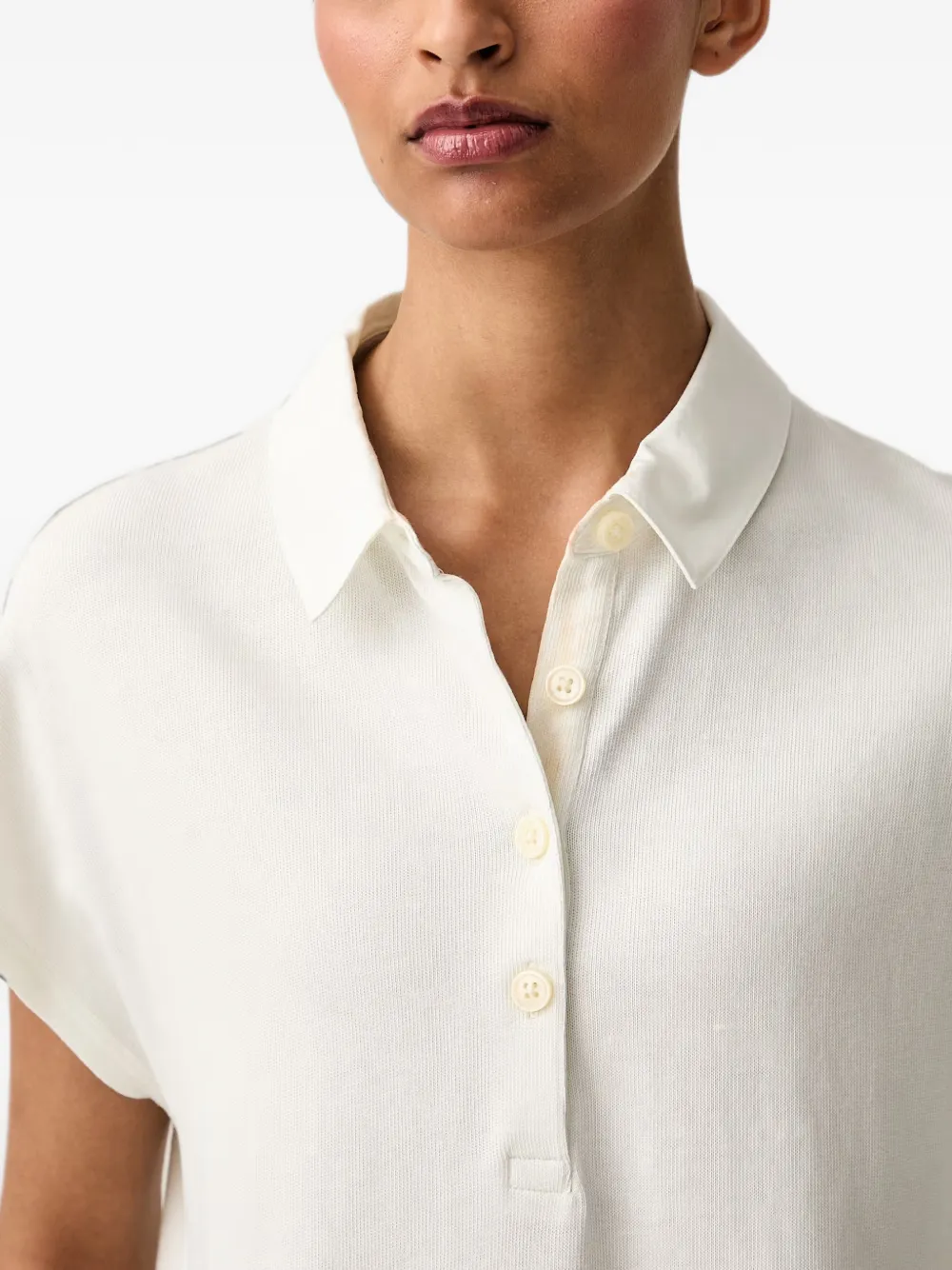 Marc O'Polo button-fastening short-sleeve polo shirt Wit