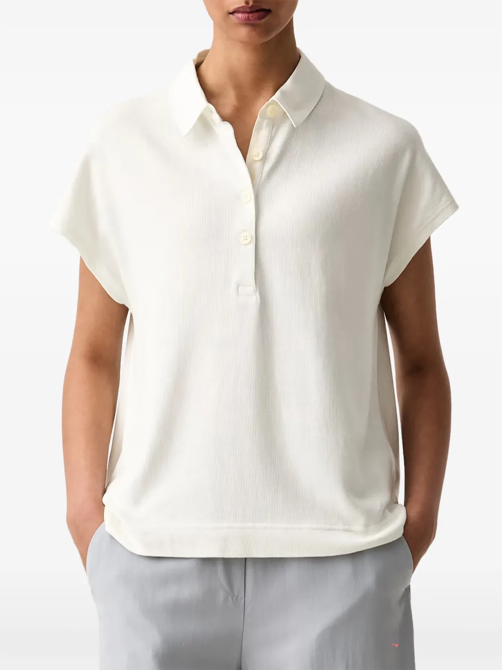 Marc O'Polo button-fastening short-sleeve polo shirt - Bianco