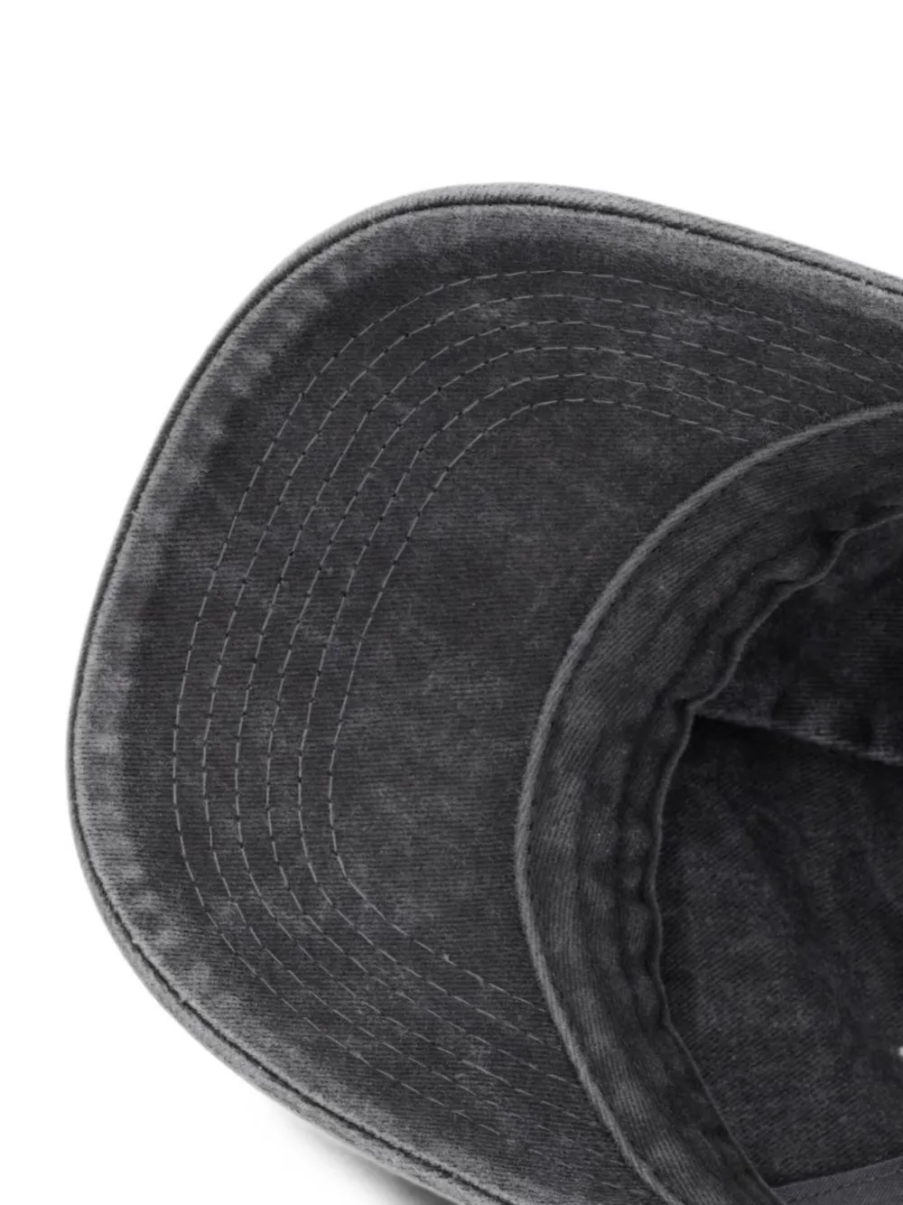 MC2 Saint Barth Davis denim baseball cap in black with Business glass embroidery Grijs