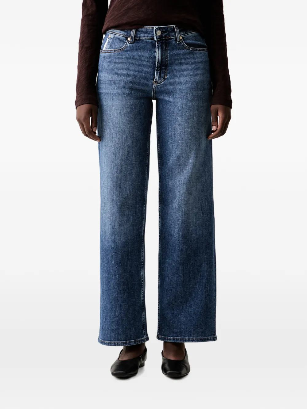 Marc O'Polo Tomke wide-leg jeans - Blu