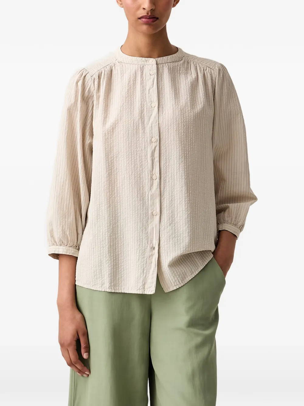 Marc O'Polo striped seersucker blouse - Toni neutri