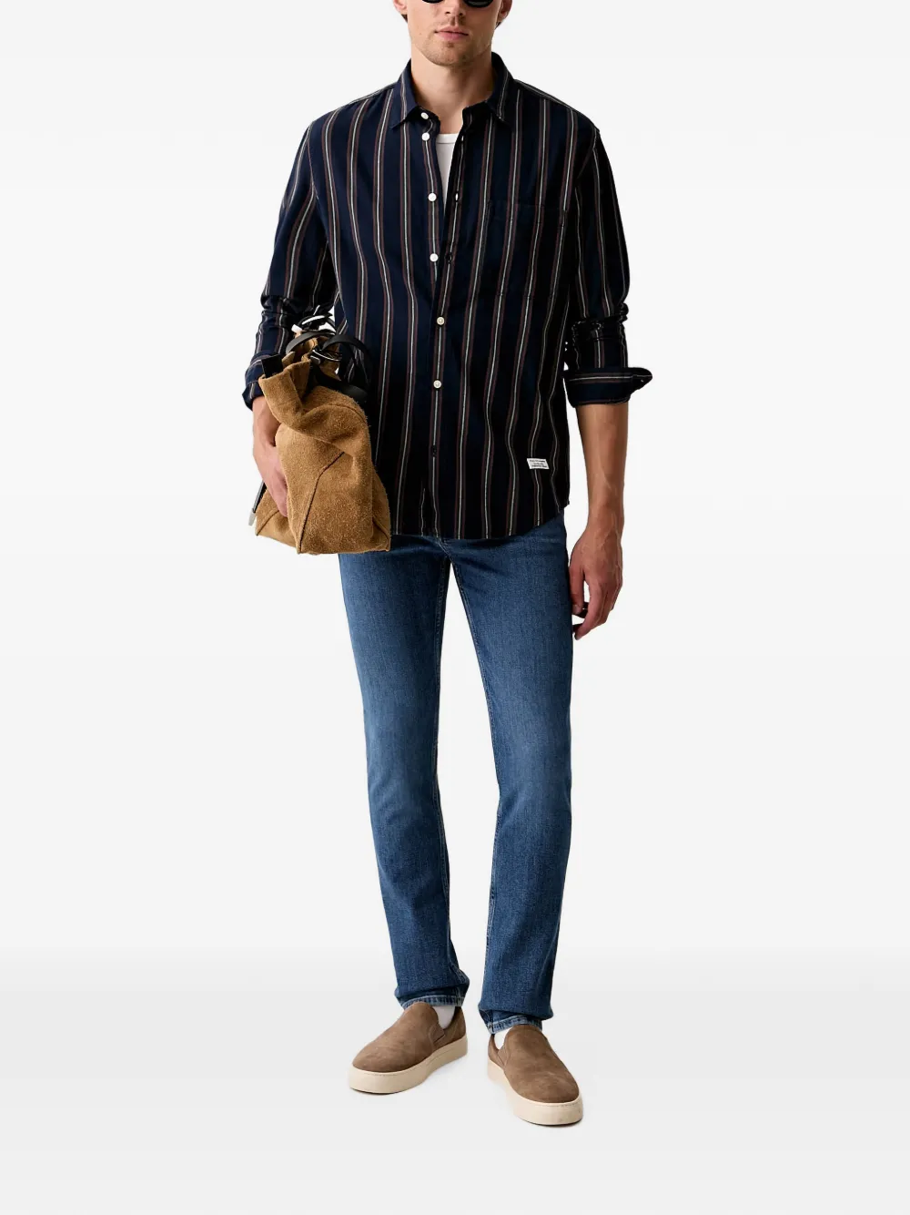 Marc O'Polo Skinny jeans met logopatch Blauw