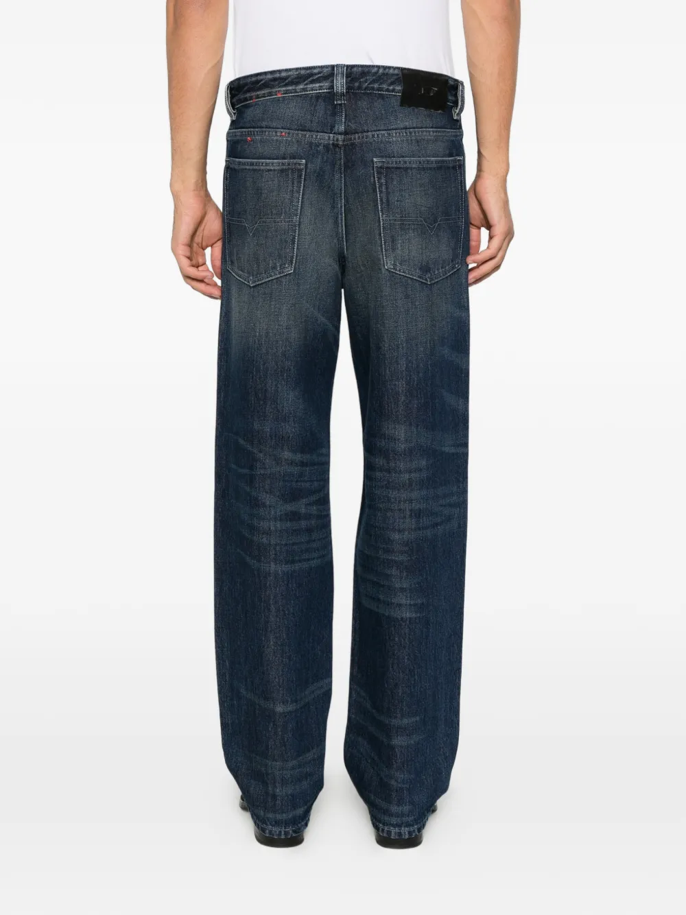 Diesel D-Macro-FSJ straight jeans met vervaagd effect Blauw
