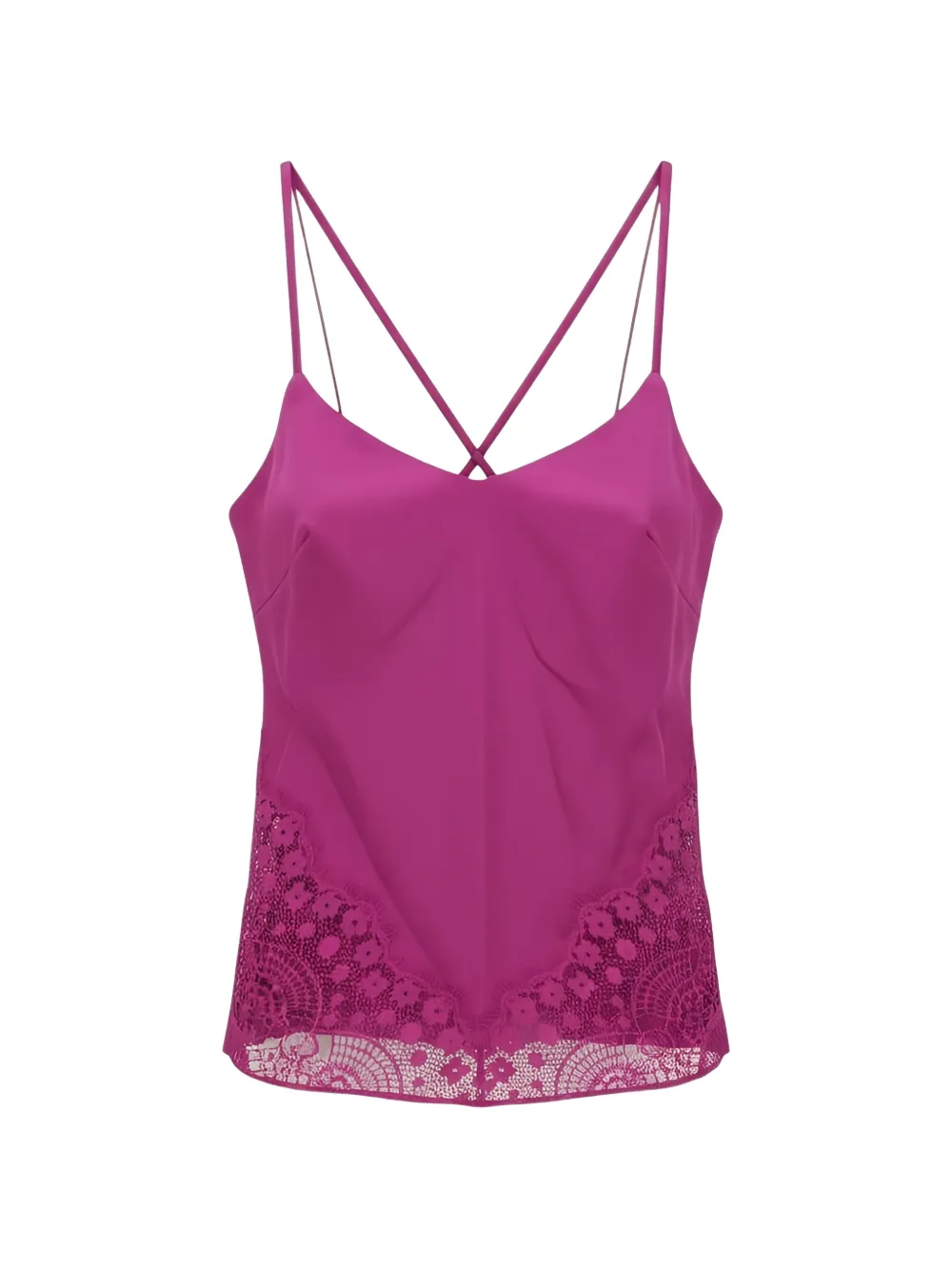 Tom Ford Lace-trim Tank Top In Purple