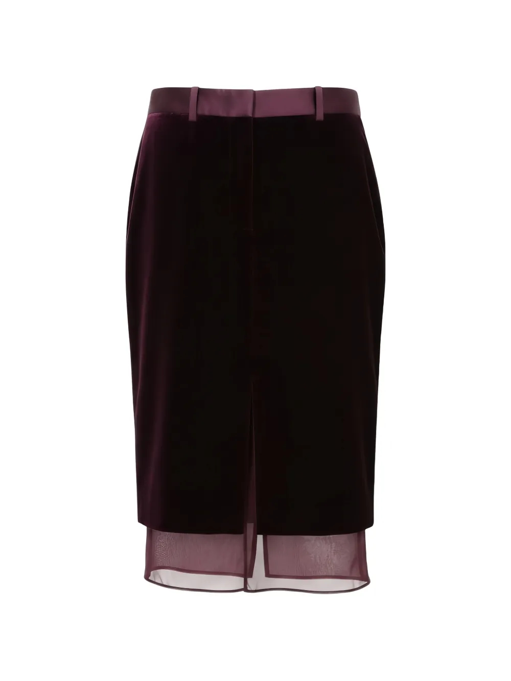 Tom Ford Layered Midi Skirt In Red