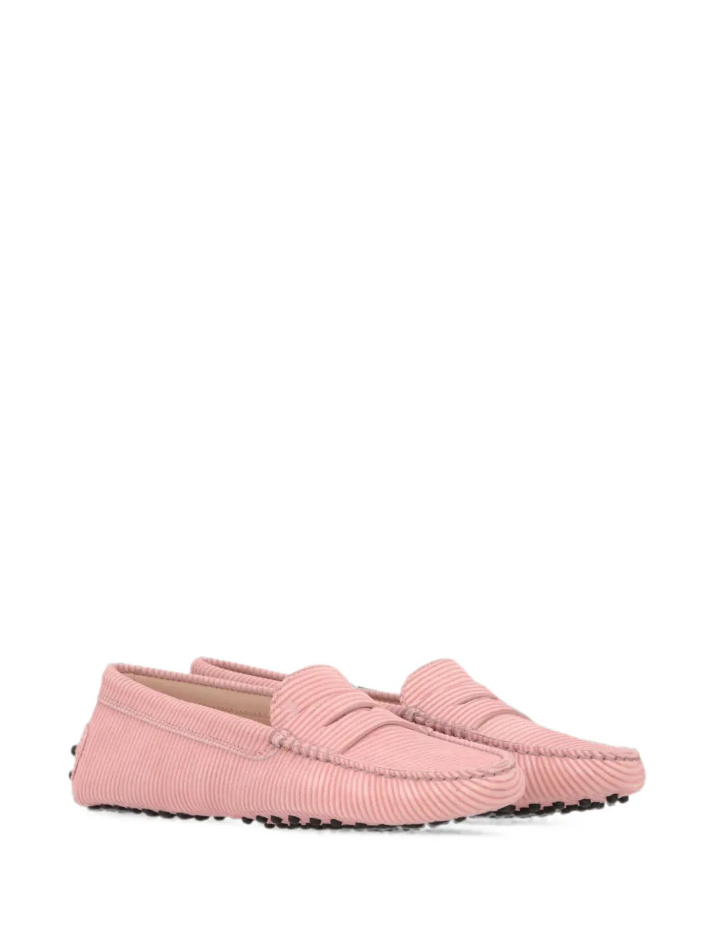 Tod's Gommino ribbed loafers Roze