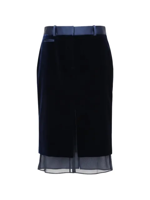 TOM FORD layered midi skirt