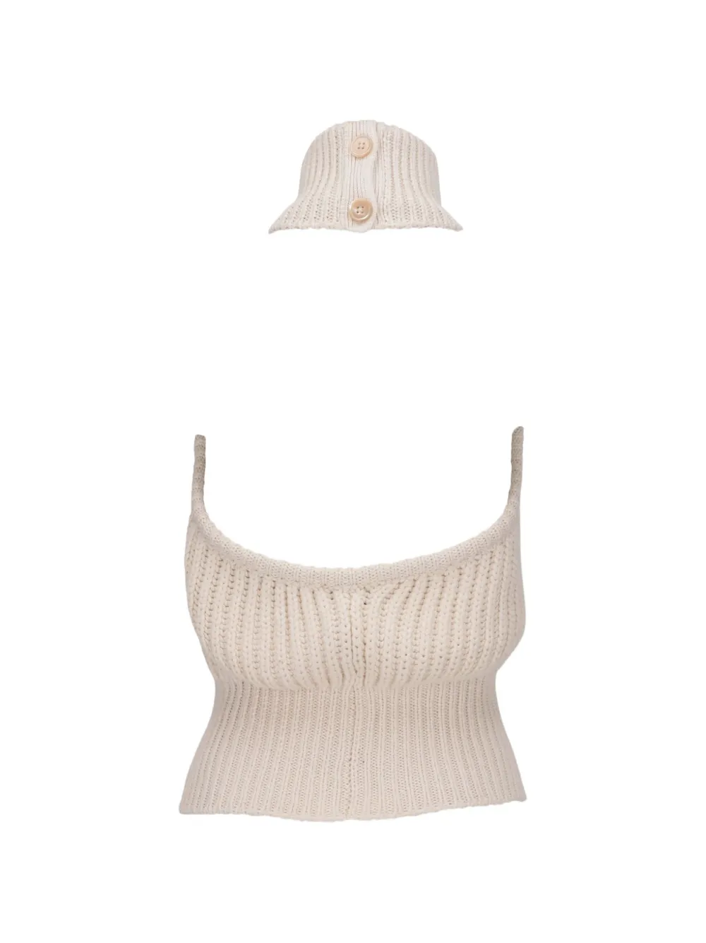 Isaia Cable-knit Turtleneck Top In Nude