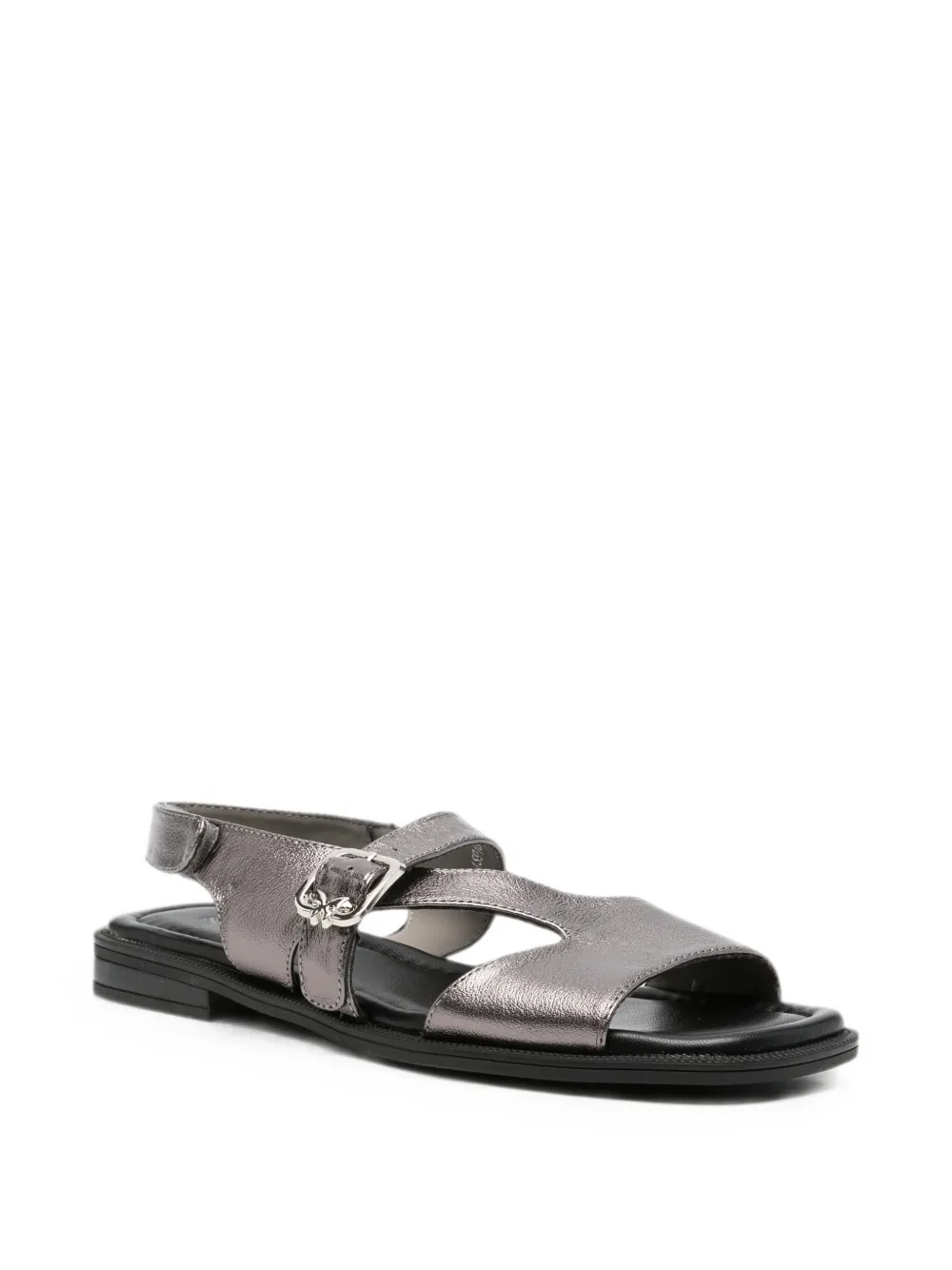 SERGIO MORETTI FIRENZE buckle-fastening slingback sandals Grijs