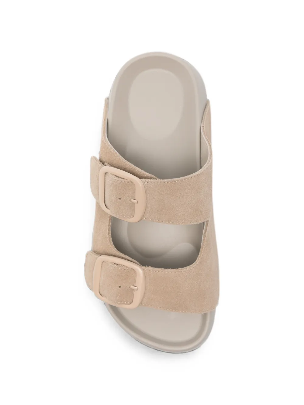 SERGIO MORETTI FIRENZE buckle-fastening suede sandals Beige