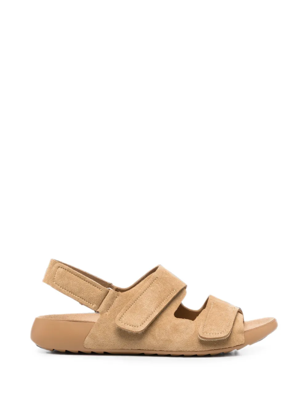 SERGIO MORETTI FIRENZE touch-strap suede sandals - Toni neutri