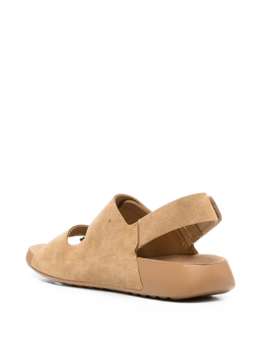 SERGIO MORETTI FIRENZE touch-strap suede sandals Beige