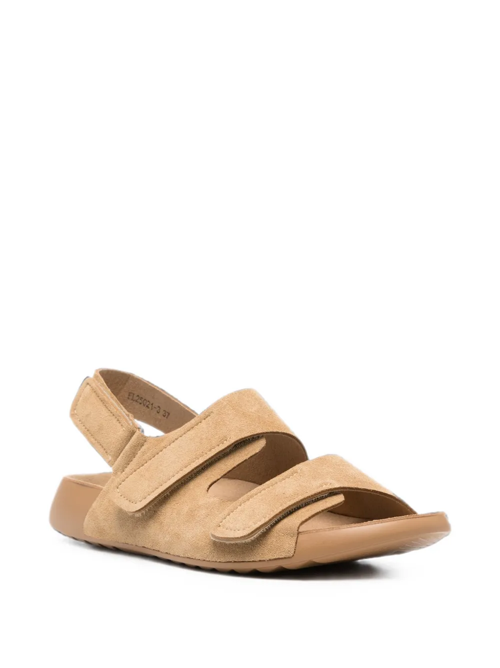 SERGIO MORETTI FIRENZE touch-strap suede sandals Beige