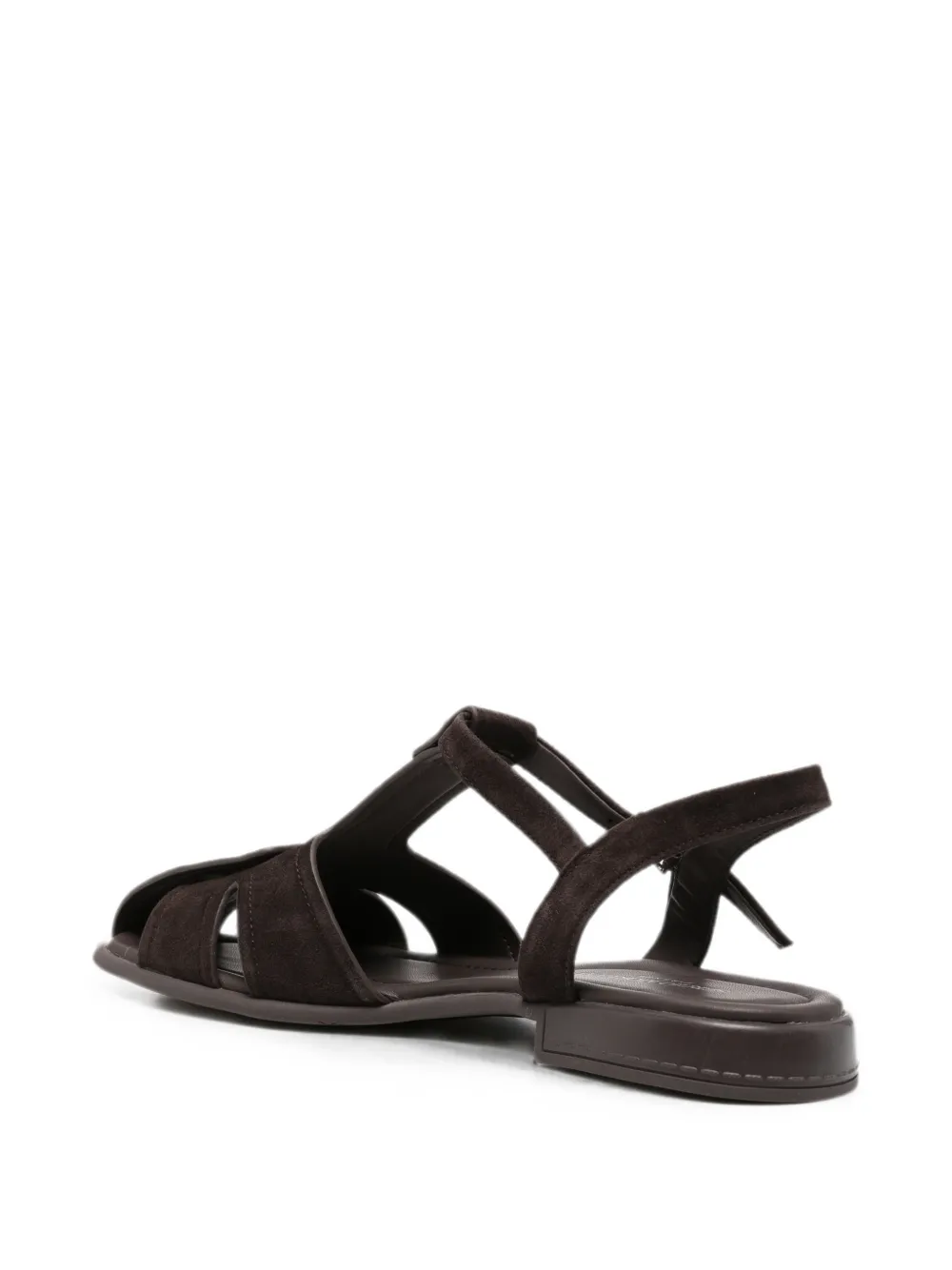 SERGIO MORETTI FIRENZE suede buckled sandals Bruin