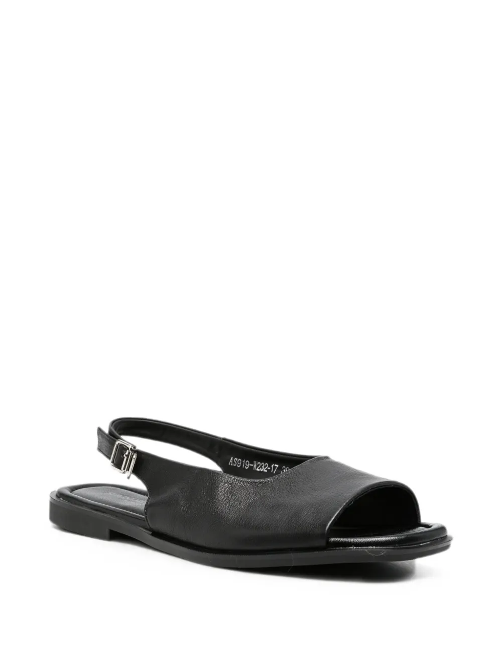 SERGIO MORETTI FIRENZE slingback leather sandals Zwart