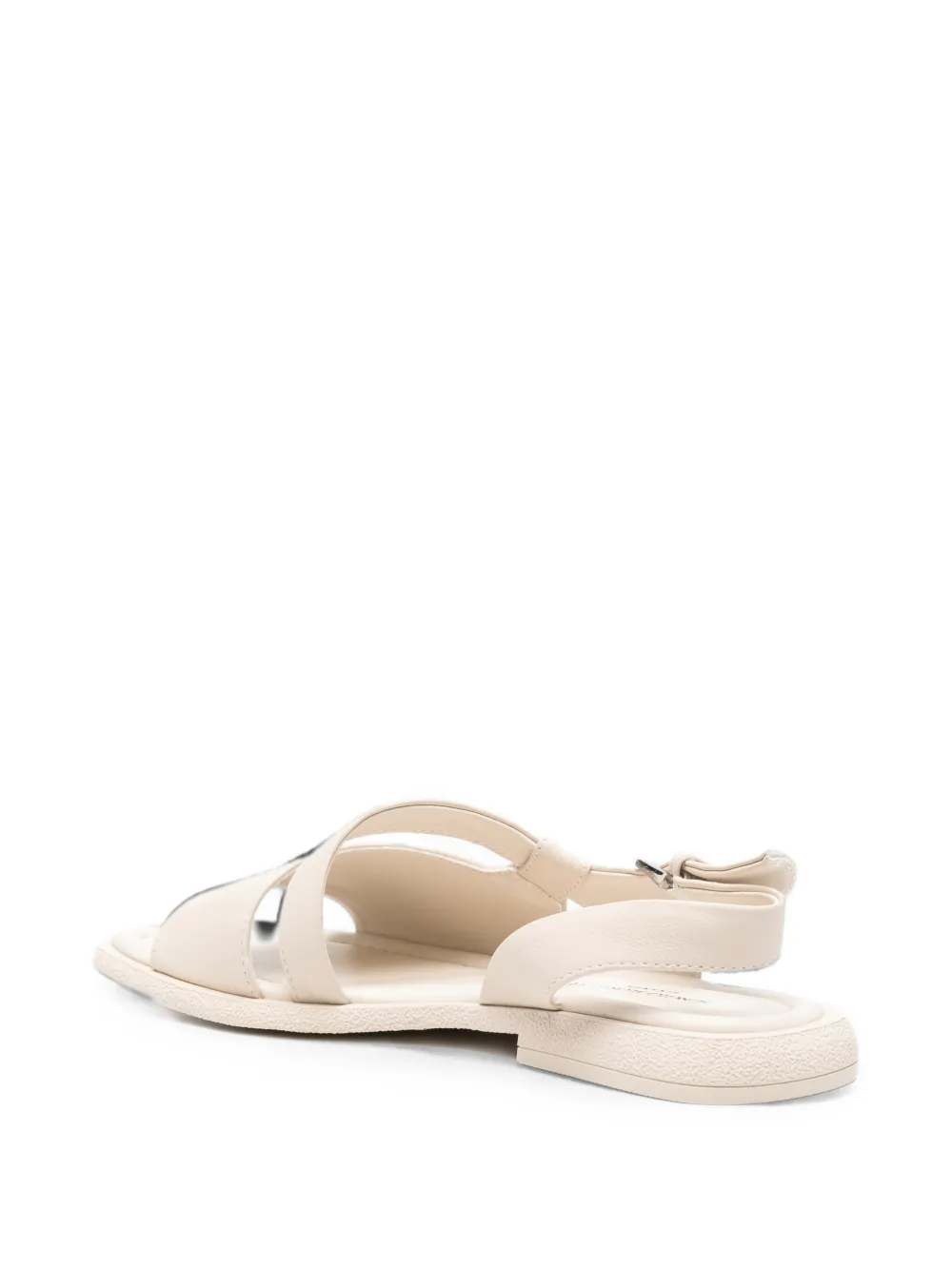 SERGIO MORETTI FIRENZE buckle-fastening leather sandals Beige