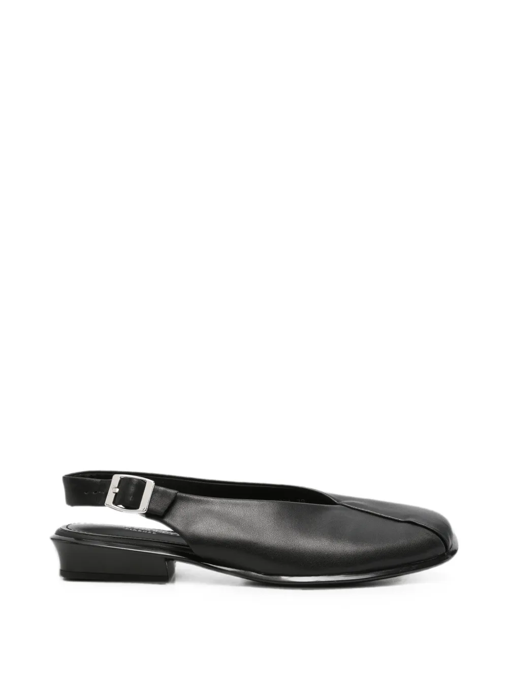 SERGIO MORETTI FIRENZE Pumps con punta quadrata e cinturino posteriore - Nero