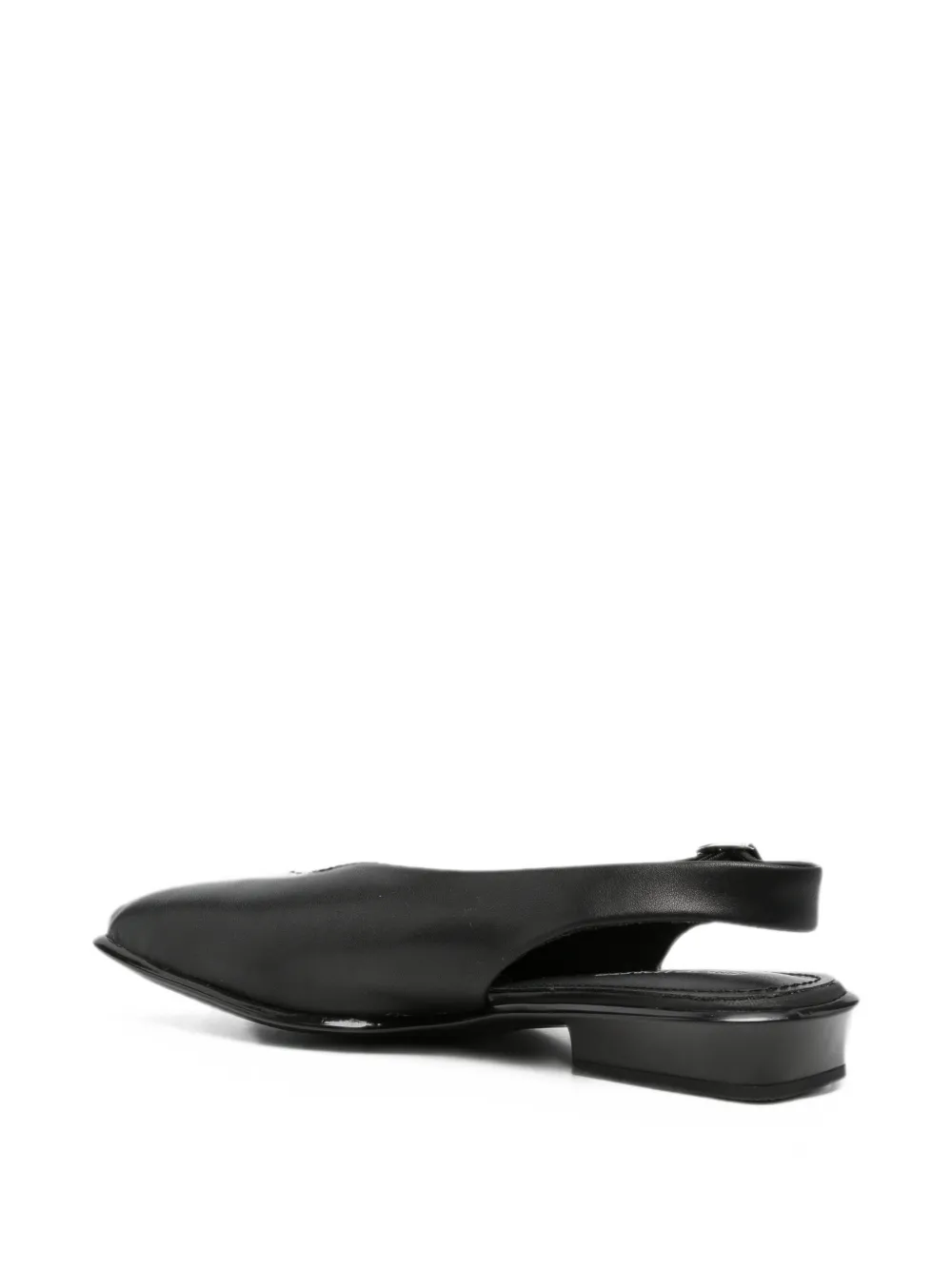SERGIO MORETTI FIRENZE slingback square-toe pumps Zwart
