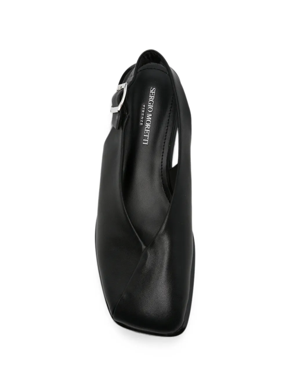 SERGIO MORETTI FIRENZE slingback square-toe pumps Zwart