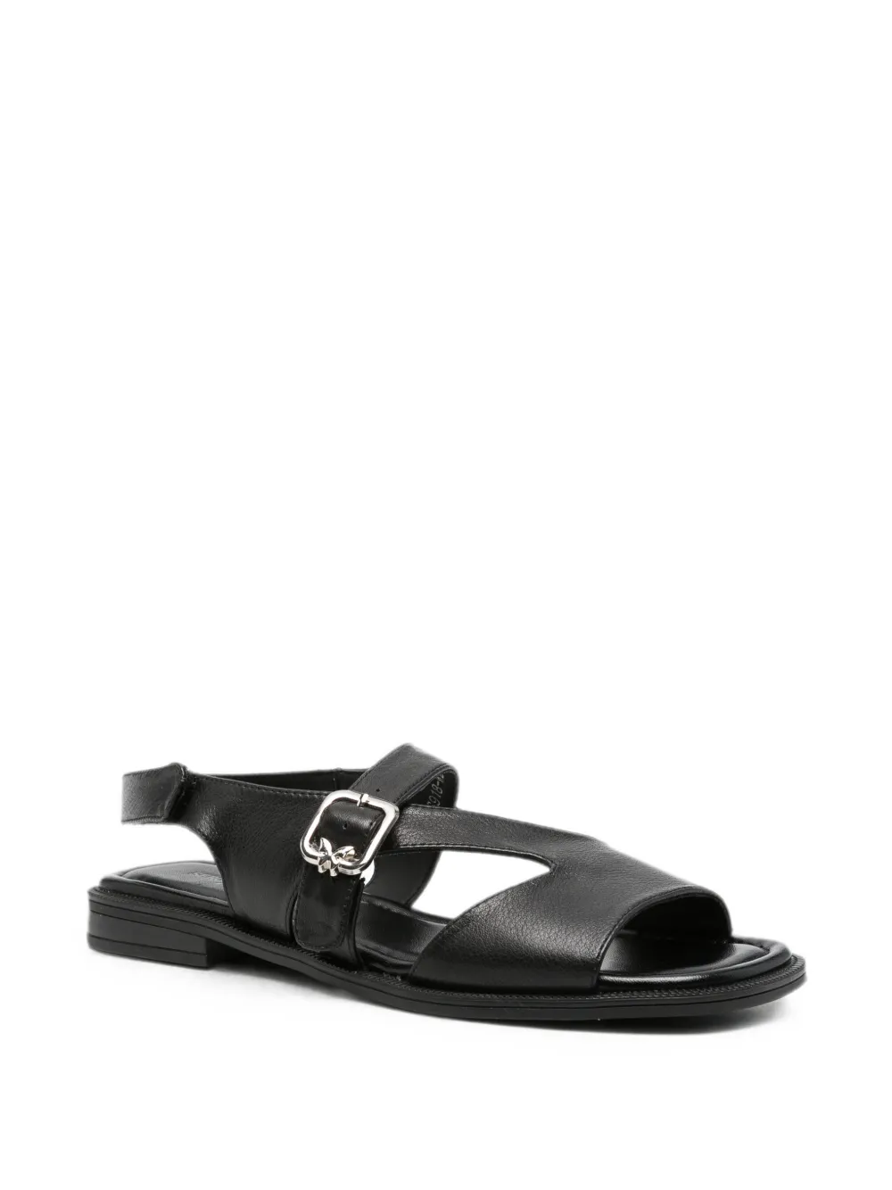 SERGIO MORETTI FIRENZE buckle-fastening slingback sandals Zwart