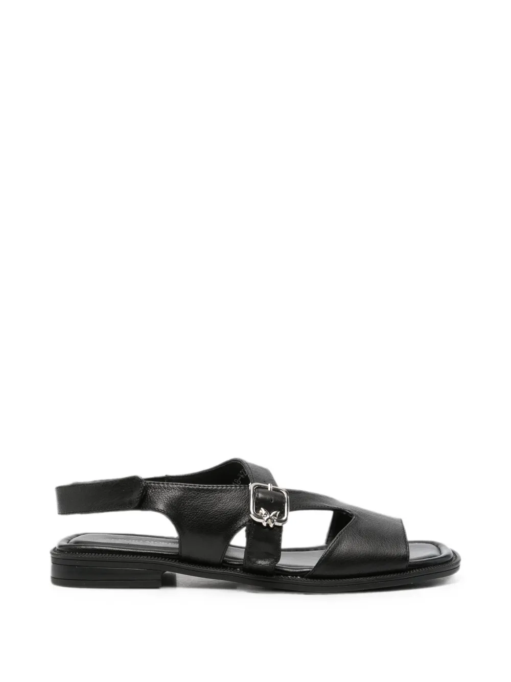 SERGIO MORETTI FIRENZE buckle-fastening slingback sandals - Nero
