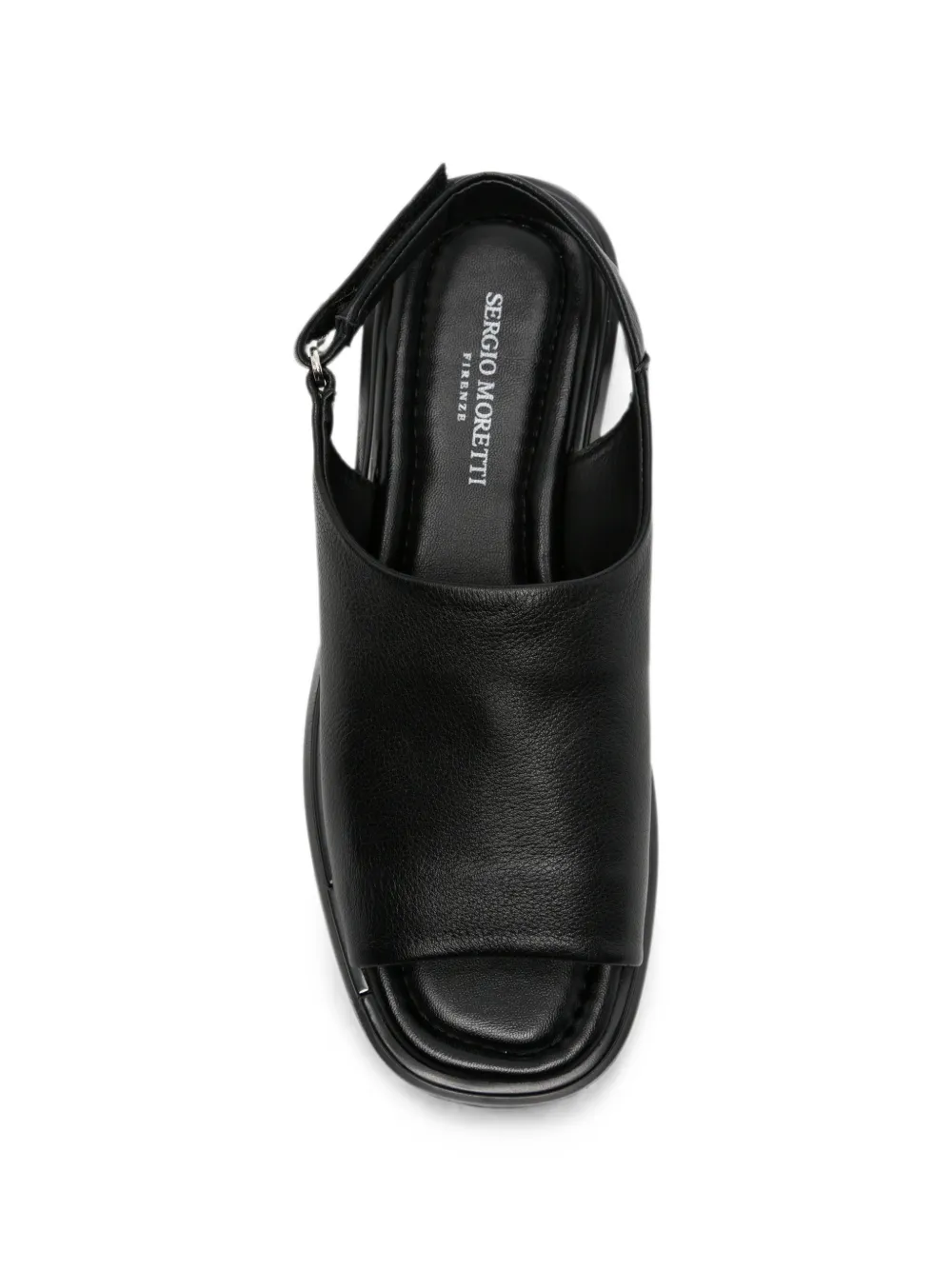 SERGIO MORETTI FIRENZE slingback touch-strap sandals Zwart