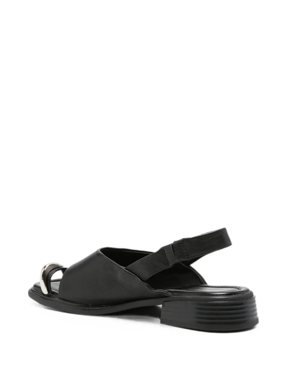 SERGIO MORETTI FIRENZE toe-ring slingback sandals Zwart