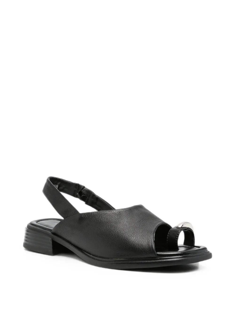 SERGIO MORETTI FIRENZE toe-ring slingback sandals Zwart