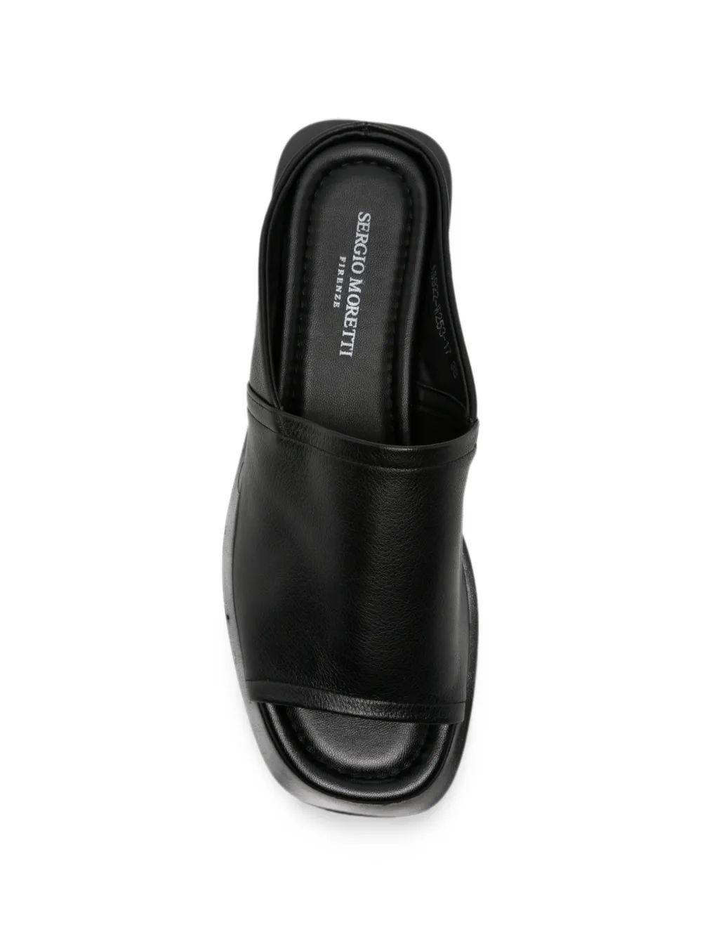 SERGIO MORETTI FIRENZE Leren sandalen Zwart