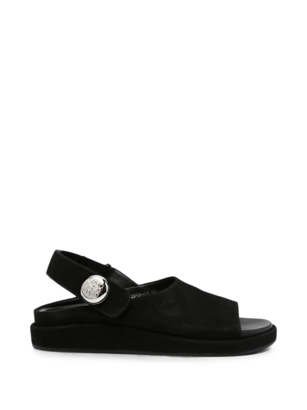 SERGIO MORETTI FIRENZE logo-plaque touch-strap sandals - Nero