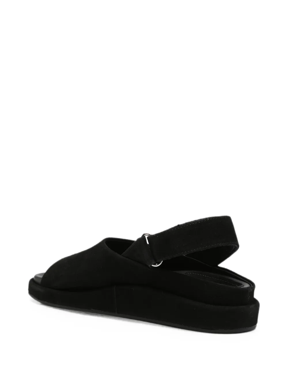 SERGIO MORETTI FIRENZE logo-plaque touch-strap sandals Zwart