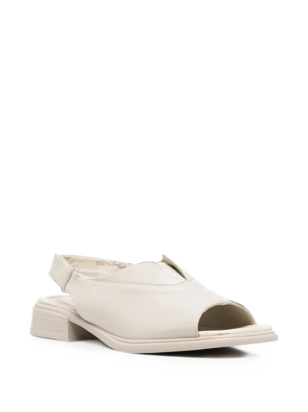 SERGIO MORETTI FIRENZE touch-strap slingback sandals Beige