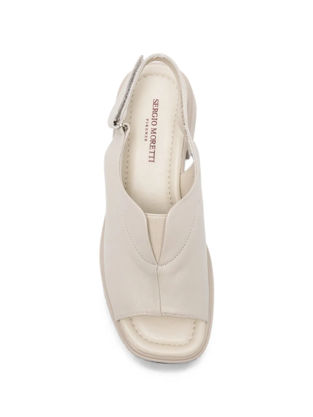 SERGIO MORETTI FIRENZE touch-strap slingback sandals Beige