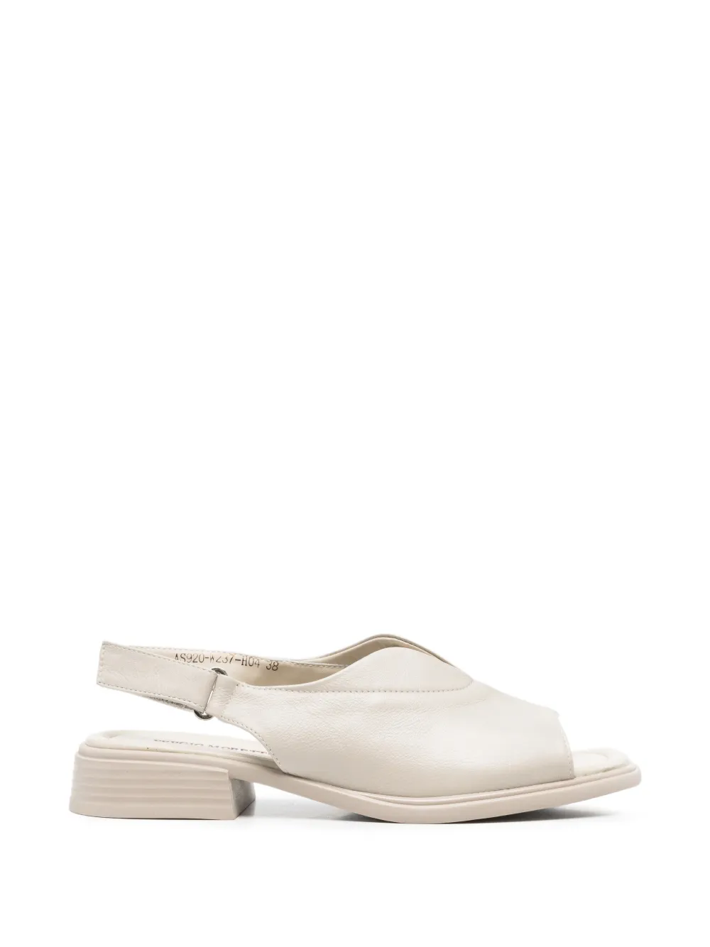 SERGIO MORETTI FIRENZE touch-strap slingback sandals - Toni neutri