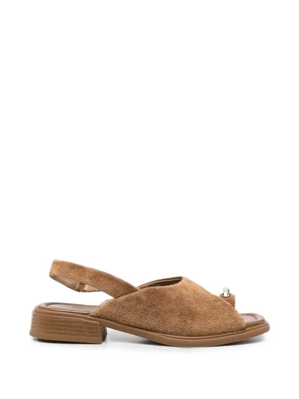 SERGIO MORETTI FIRENZE toe-ring slingback sandals - Marrone