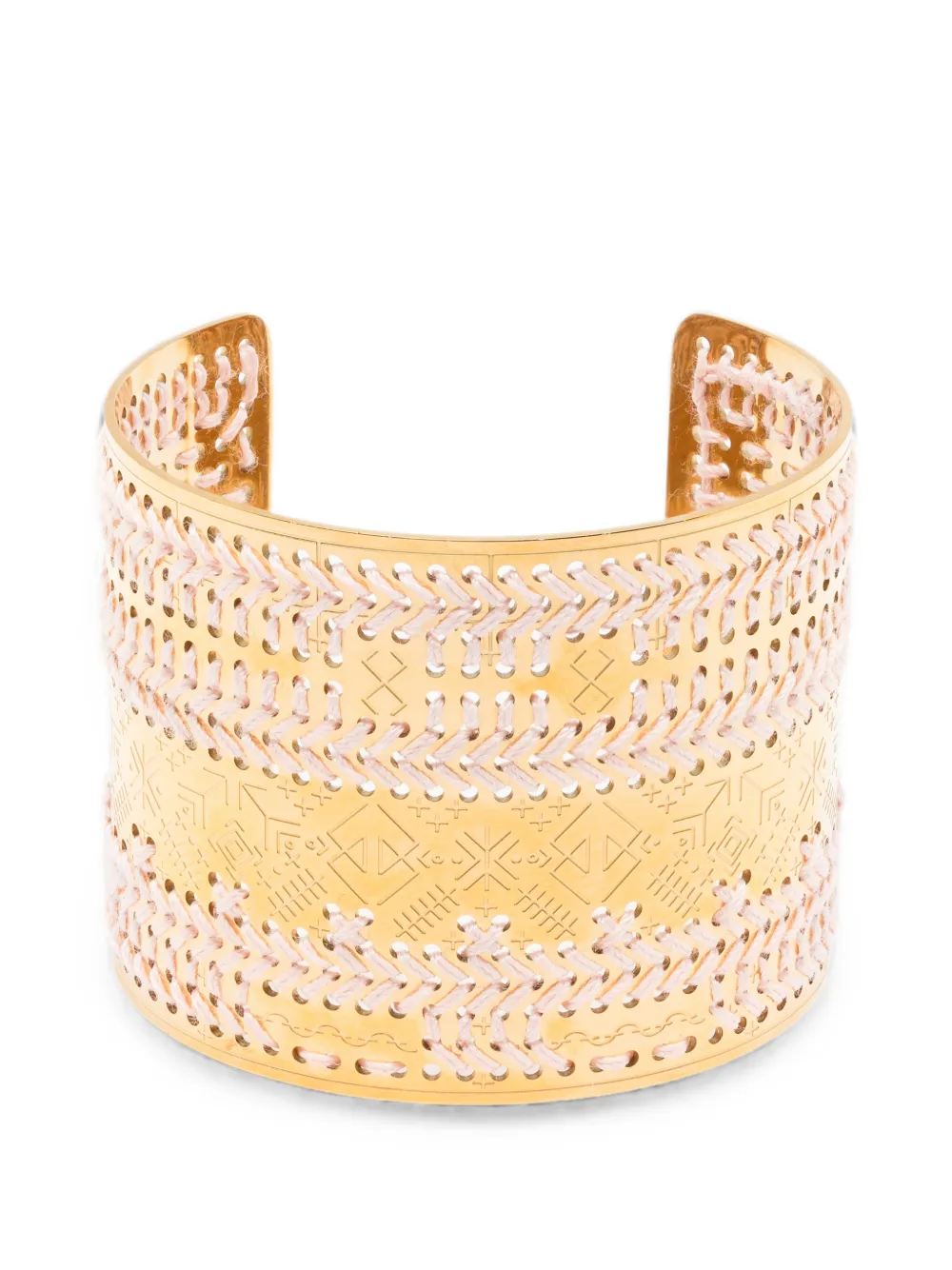 L'EIGHT STUDIO engraved woven cuff bracelet - Oro